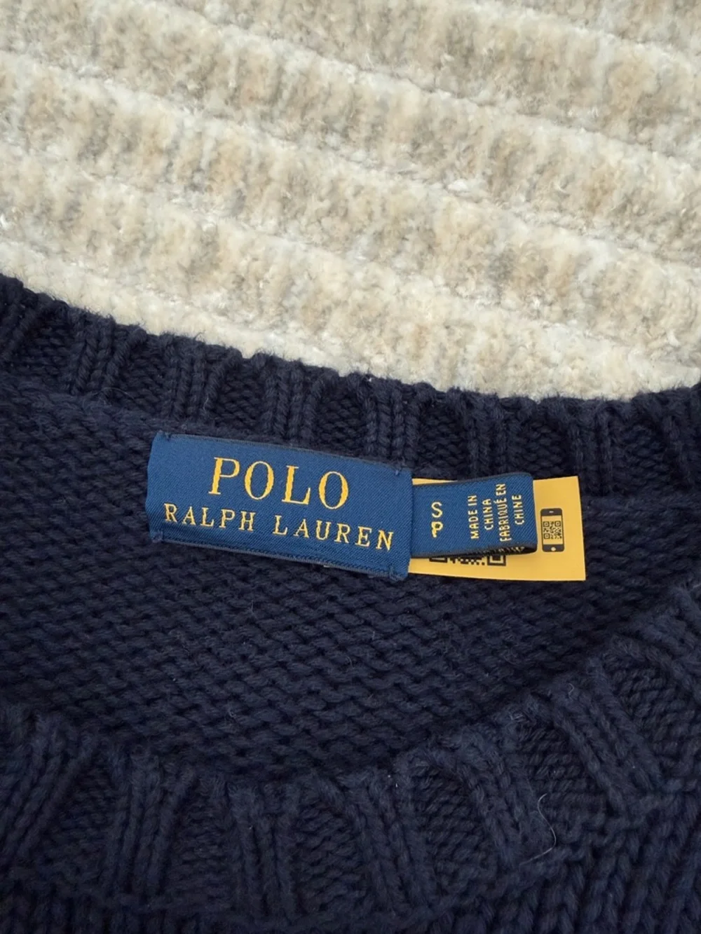 Polo by Ralph Lauren Navy Sweater with American Flag - Picture 2 of 2